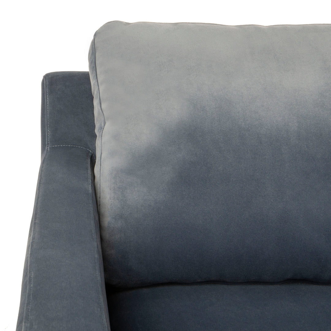 American Home Furniture Safavieh Couture Brayson Chaise Sectional Sofa Right Facing/ Dusty Blue