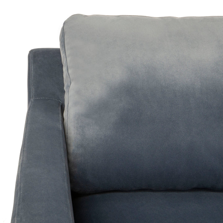 American Home Furniture Safavieh Couture Brayson Chaise Sectional Sofa Right Facing/ Dusty Blue