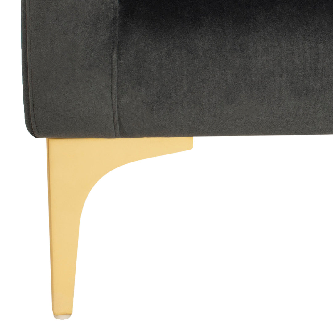 American Home Furniture Safavieh Couture Brayson Chaise Sectional Sofa Right Facing/ Dark Grey