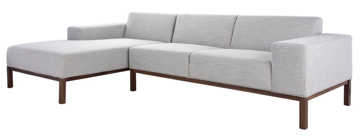 109.5"W x 61.8"D x 28.4"H / Light Grey/Brown