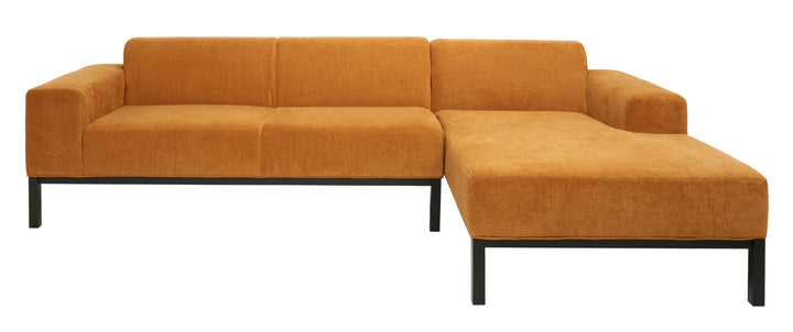 109.5"W x 34/62"D x 28"H / Marigold/Black