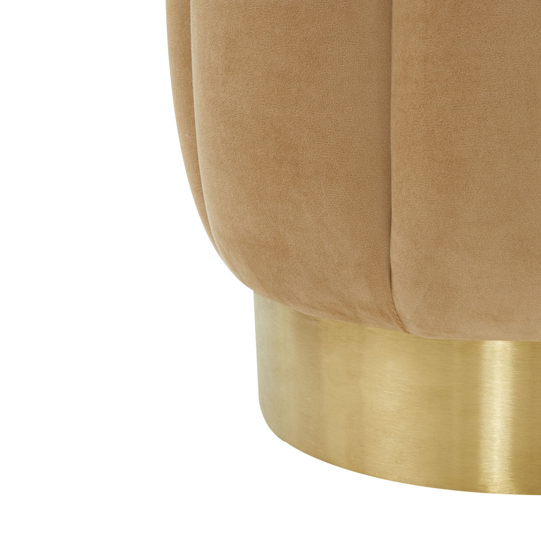 LIGHT BROWN / GOLD / 18.9" X 18.9" X 18.5"