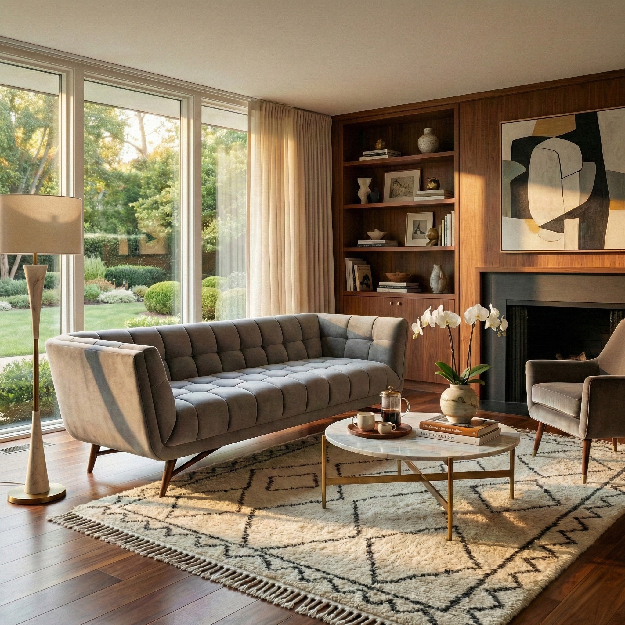 Safavieh Onyx Tufted Sofa - Thumbnail 5