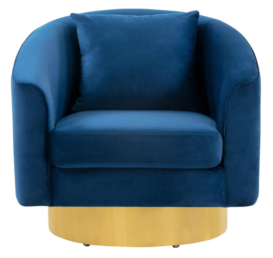 Safavieh Couture Joaquin Swivel Barrel Chair ACCENT + LOUNGE CHAIRS