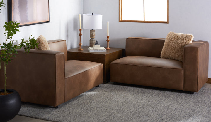 110"W x 35"D x 28"H / Brown