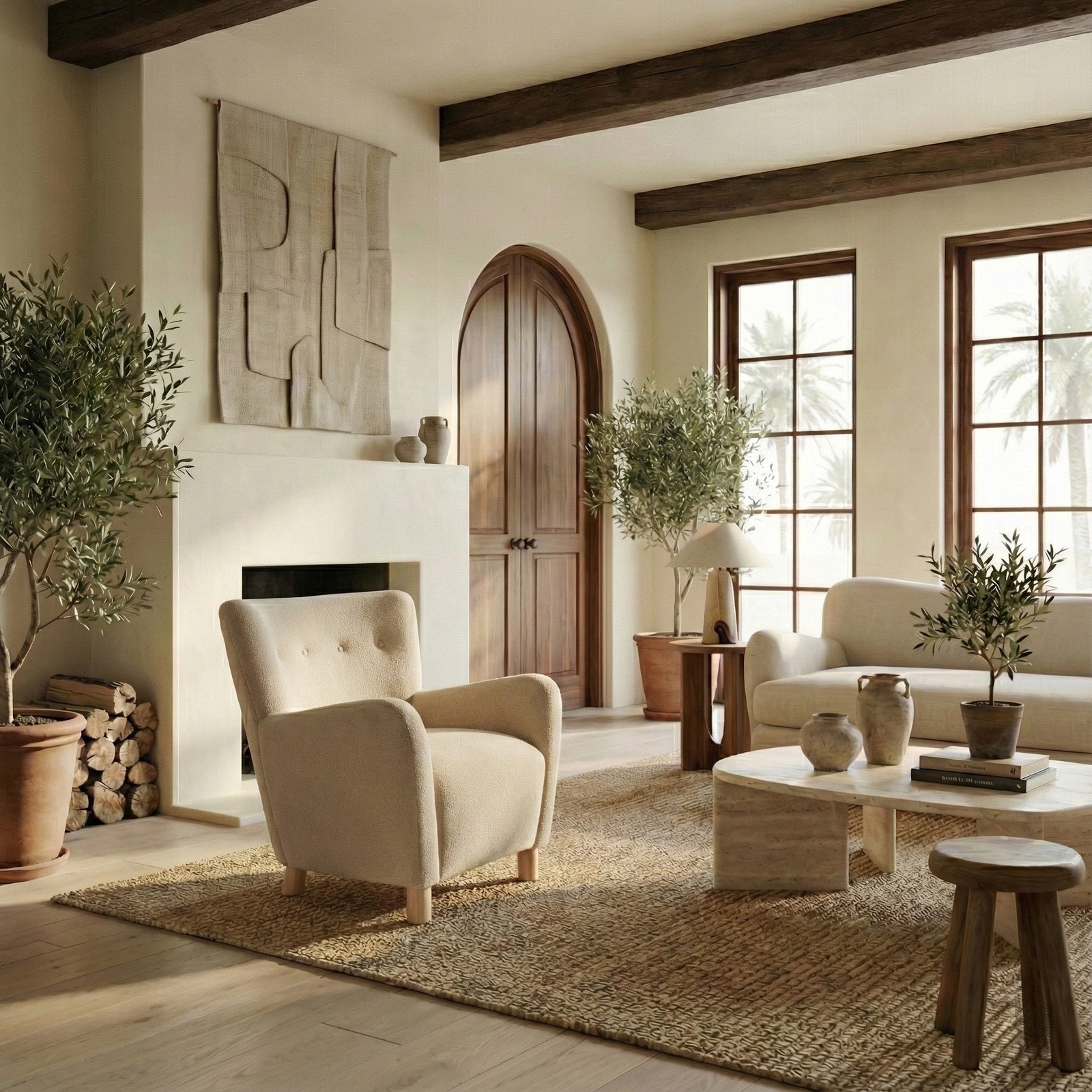 Safavieh Couture Carey Faux Shearling Chair