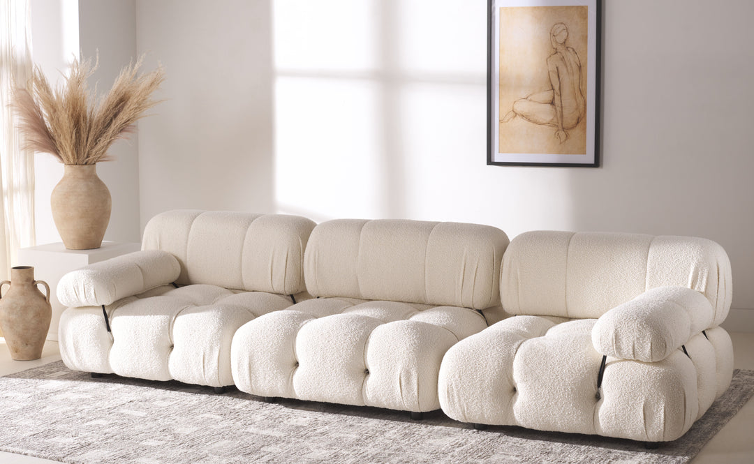 American Home Furniture Safavieh Couture Ellamaria Tufted Boucle Sofa
