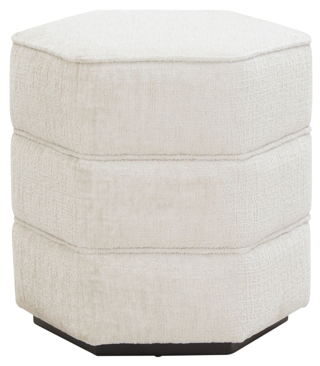 Rosaria Chenille Hexagon Ottoman - AmericanHomeFurniture