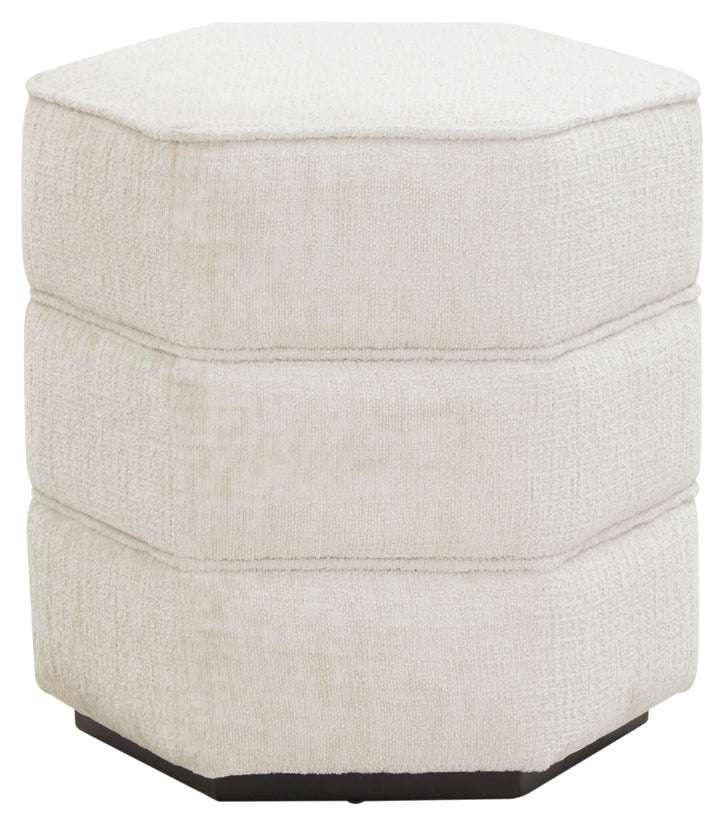 Rosaria Chenille Hexagon Ottoman - AmericanHomeFurniture