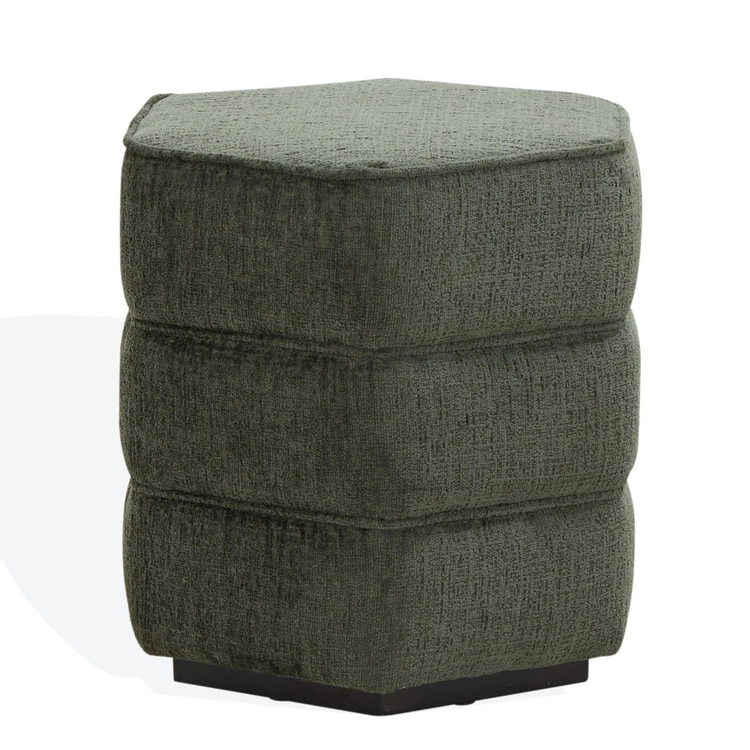 Rosaria Chenille Hexagon Ottoman - AmericanHomeFurniture