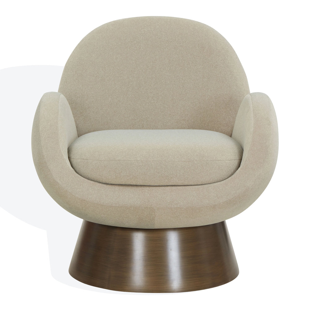 Paolini Metal Base Accent Chair - AmericanHomeFurniture