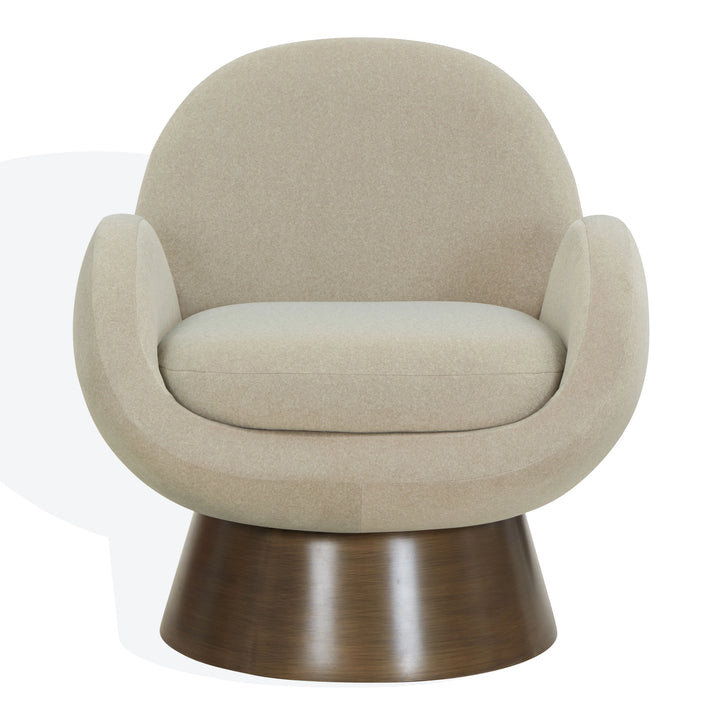 Paolini Metal Base Accent Chair - AmericanHomeFurniture