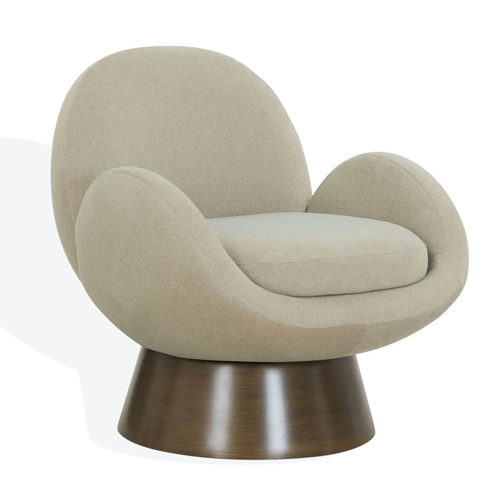 Paolini Metal Base Accent Chair - AmericanHomeFurniture