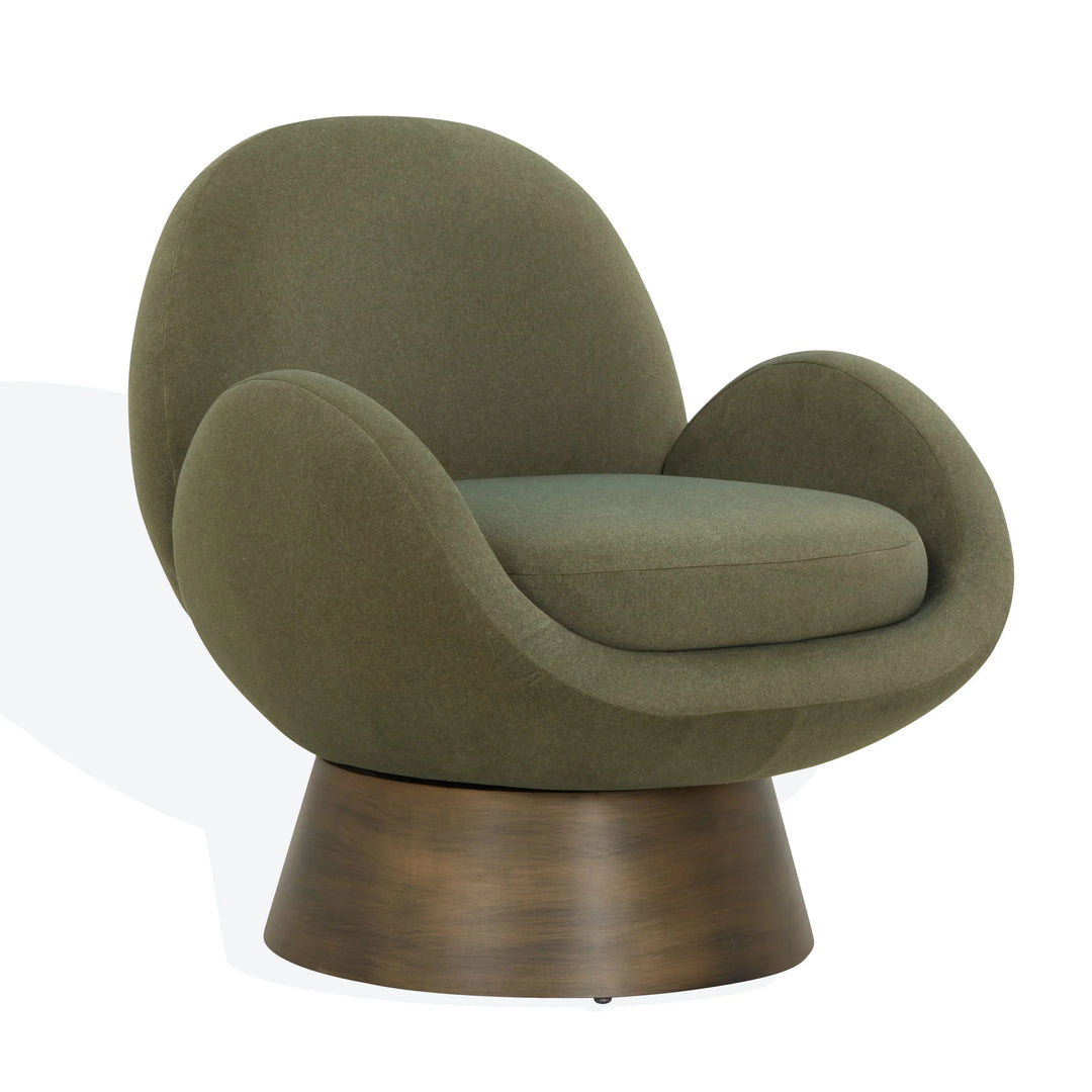 Paolini Metal Base Accent Chair - AmericanHomeFurniture