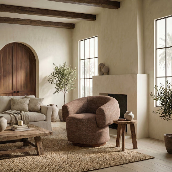 Kerriann Barrel Back Swivel Chair