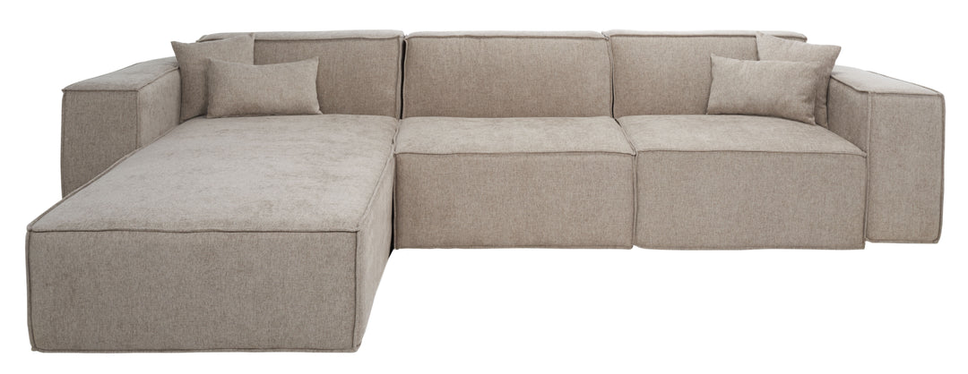 126"W x 75.6"D x 28"H / Light Brown