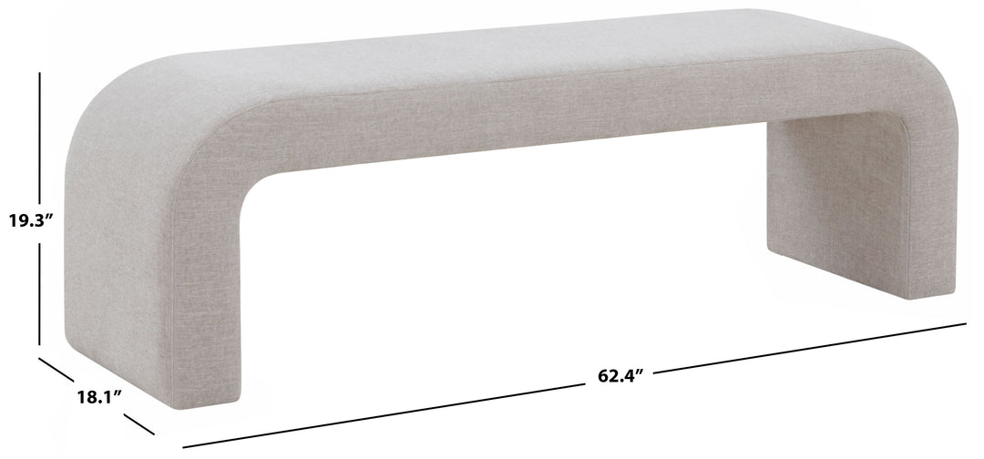 American Home Furniture | Safavieh Couture - CARALYNN UPHOLSTERED BENCH