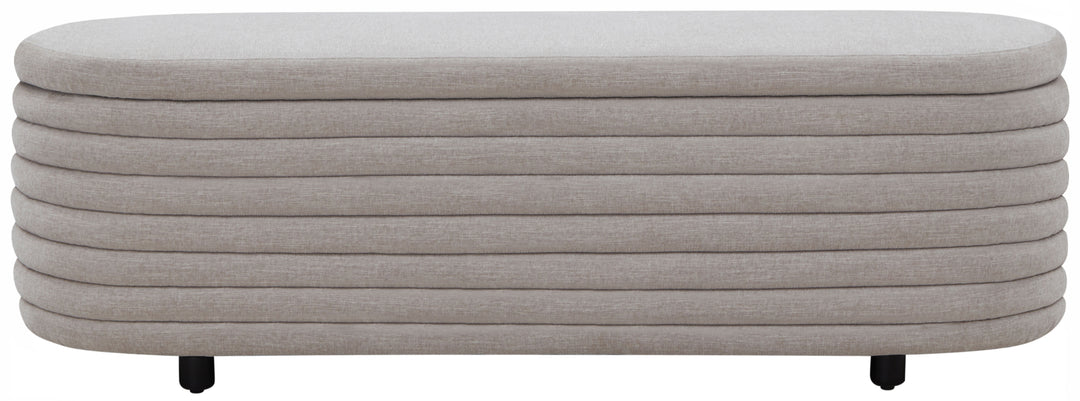 American Home Furniture | Safavieh Couture - JAYMIE LINEN STORAGE BENCH