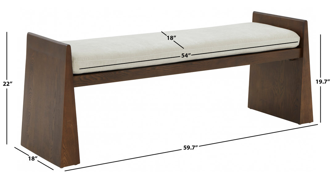 DARK GREY / WALNUT / 59.7" X 18" X 22"