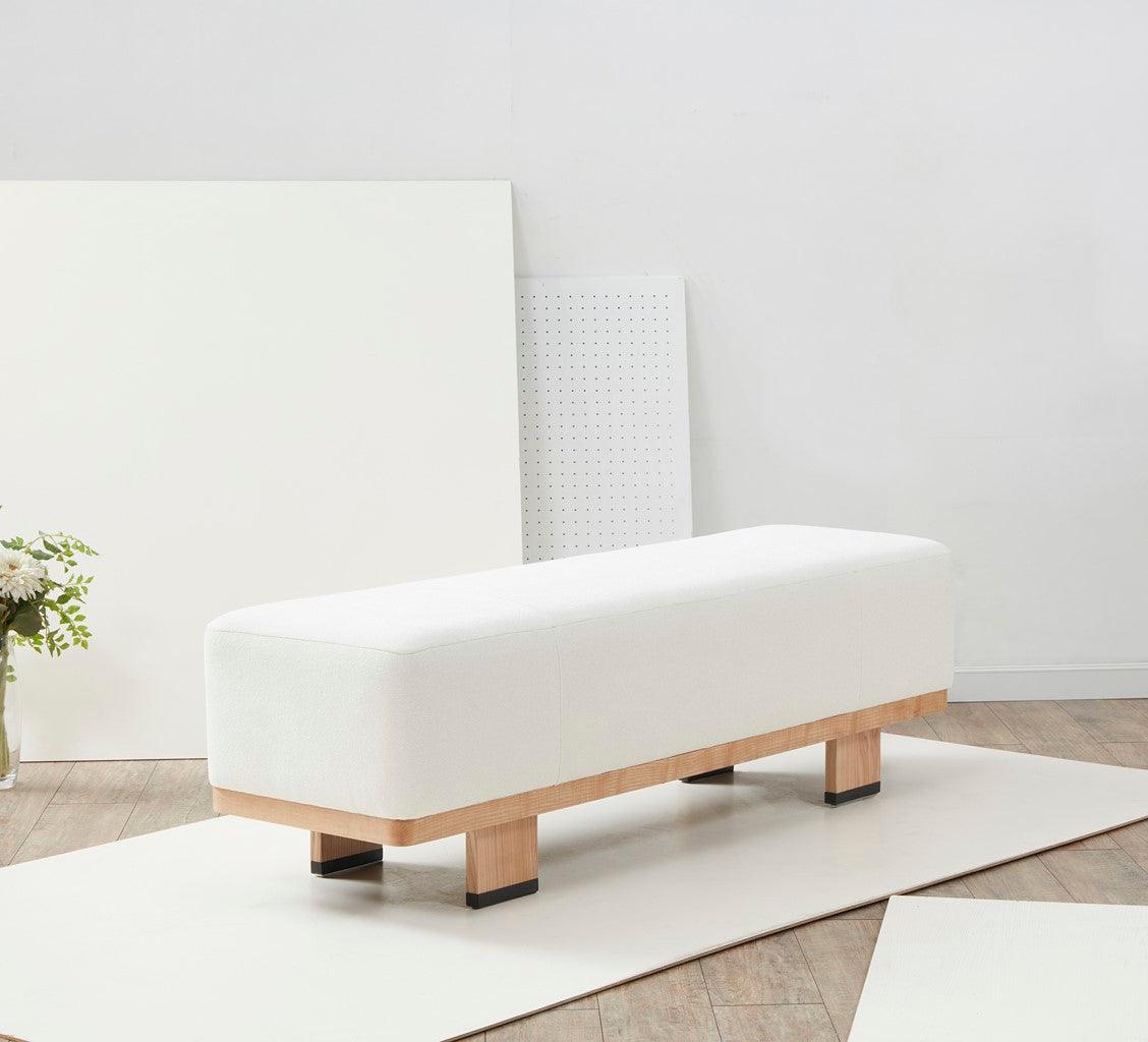 Safavieh Couture Abrianna Wood Base Bench BENCHES