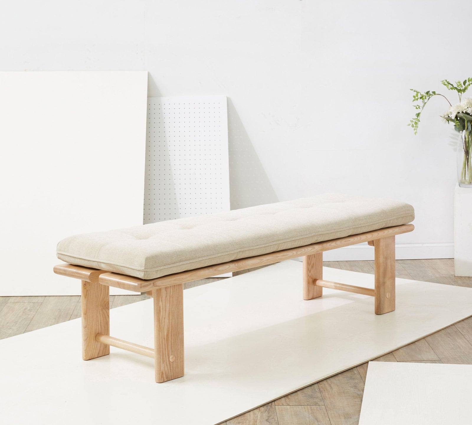Safavieh Couture Bartolili Wood & Cushion Bench BENCHES