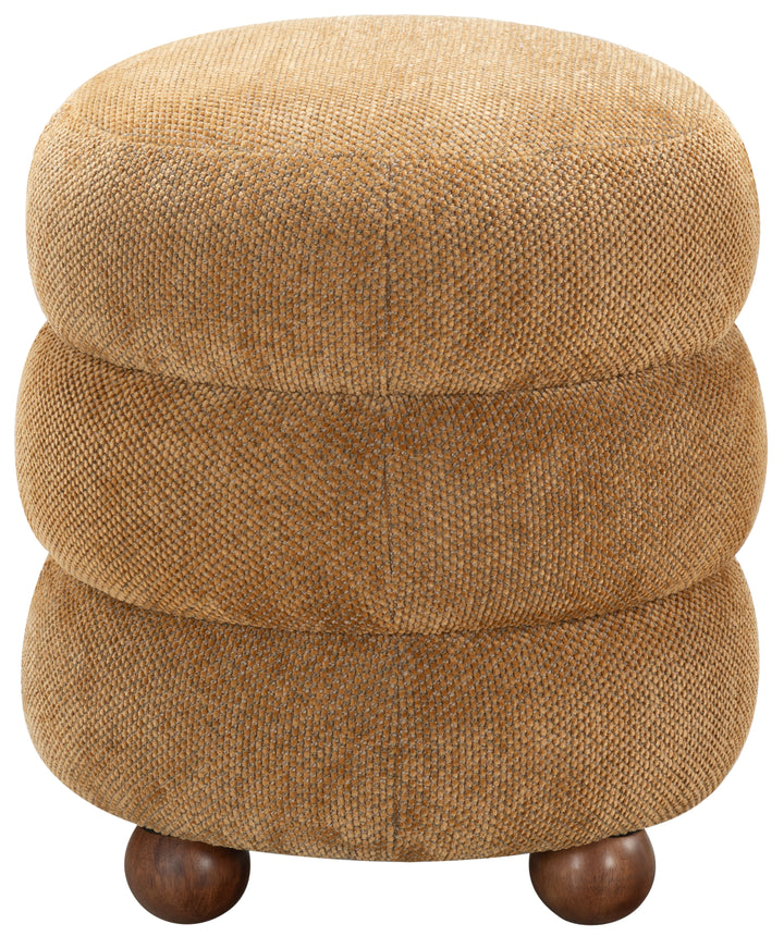 Cecelia Round Channel Tufted Ottoman