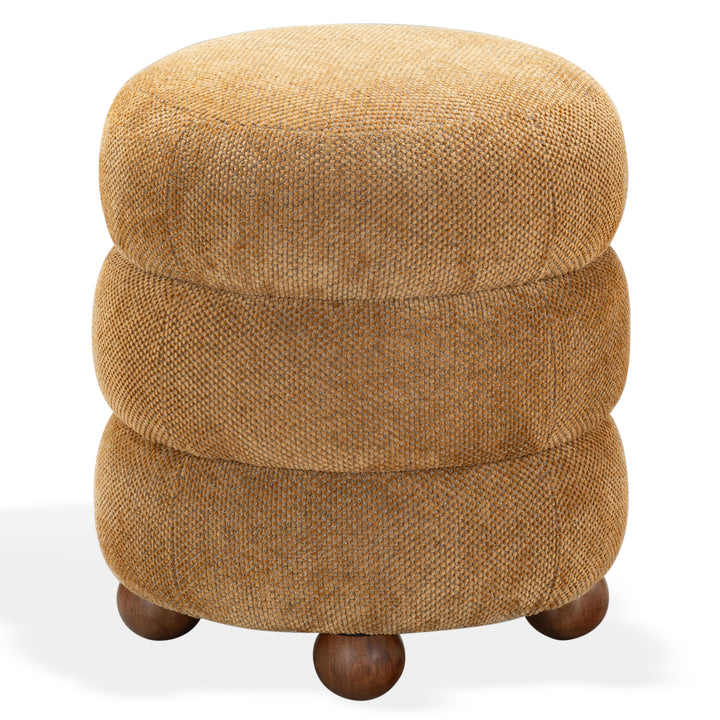 Cecelia Round Channel Tufted Ottoman