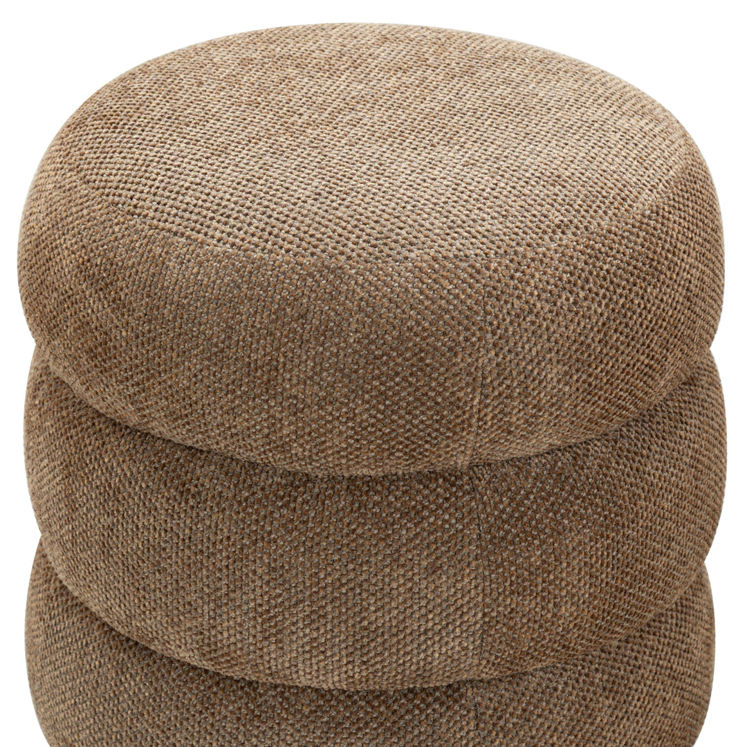Cecelia Round Channel Tufted Ottoman