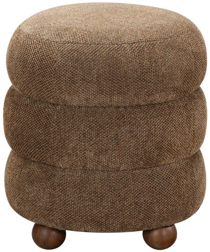 Cecelia Round Channel Tufted Ottoman