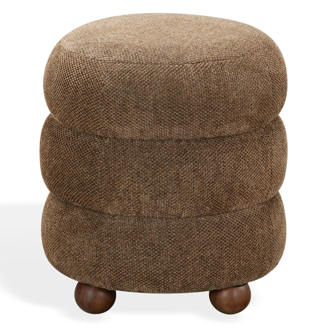 Cecelia Round Channel Tufted Ottoman