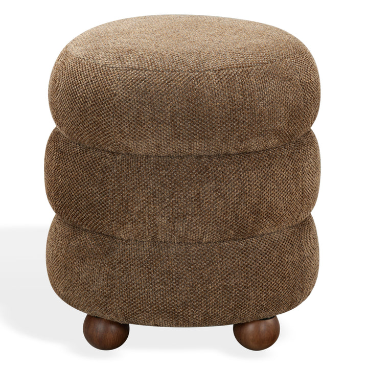 Cecelia Round Channel Tufted Ottoman