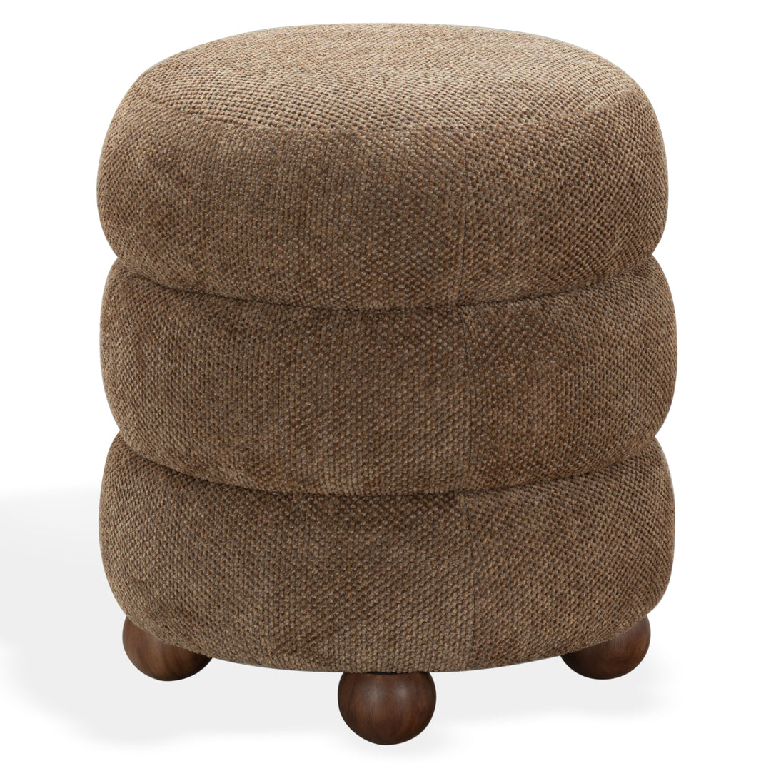 Cecelia Round Channel Tufted Ottoman