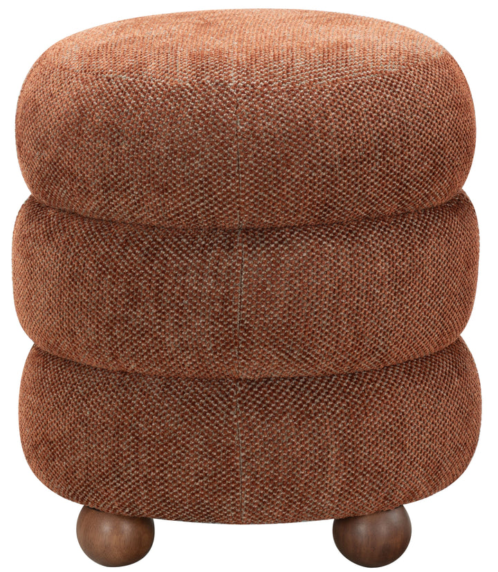 Cecelia Round Channel Tufted Ottoman