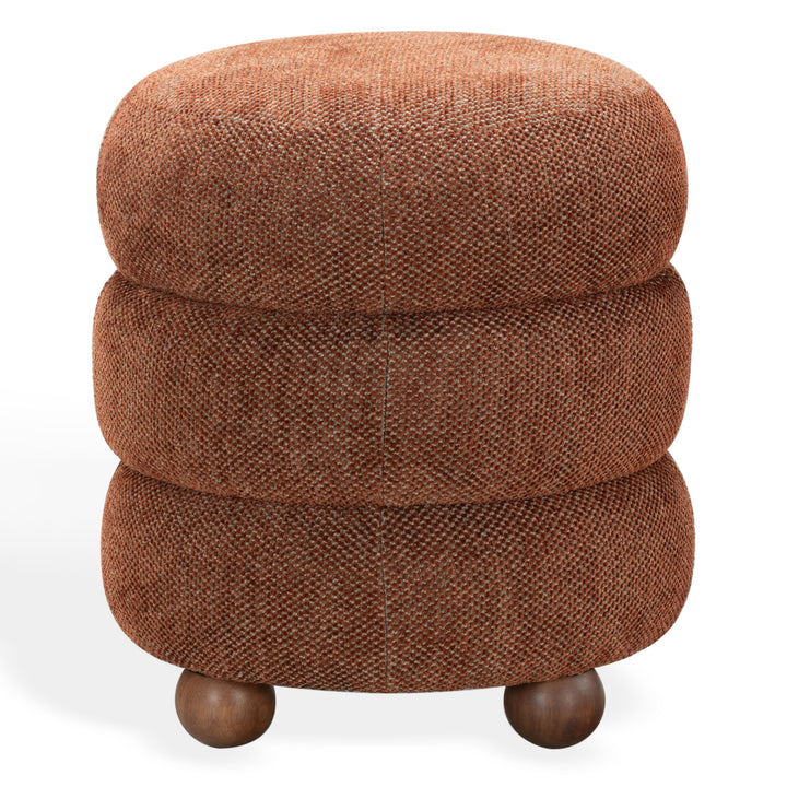 Cecelia Round Channel Tufted Ottoman