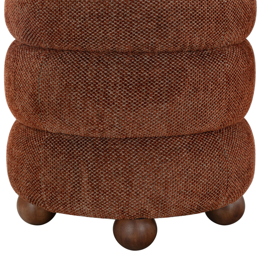 Cecelia Round Channel Tufted Ottoman
