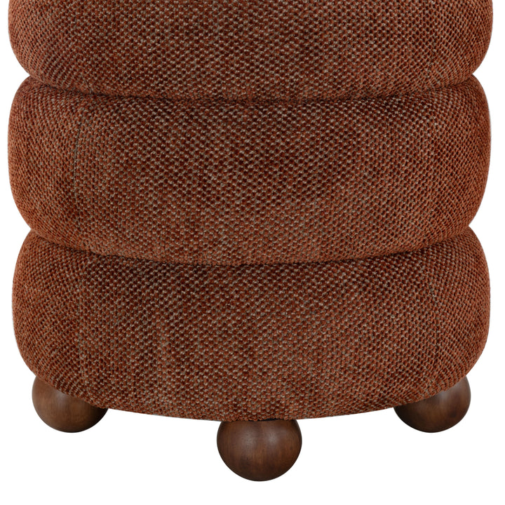 Cecelia Round Channel Tufted Ottoman