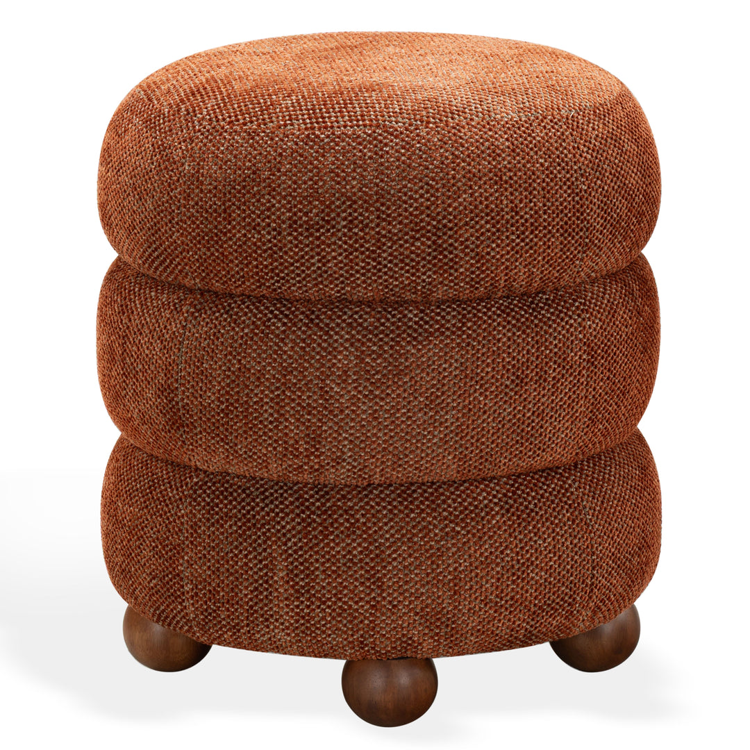 Cecelia Round Channel Tufted Ottoman