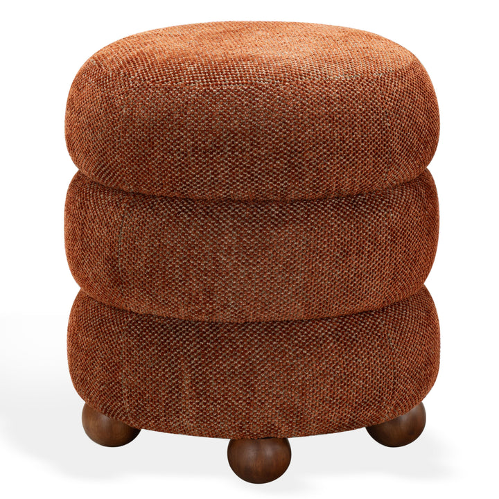 Cecelia Round Channel Tufted Ottoman