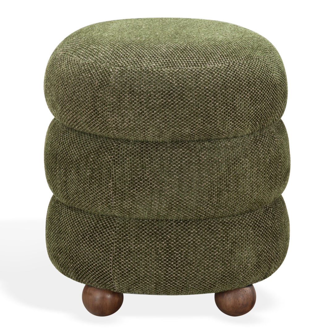 Cecelia Round Channel Tufted Ottoman
