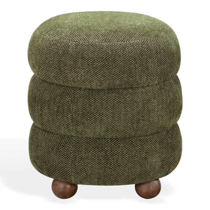 Cecelia Round Channel Tufted Ottoman