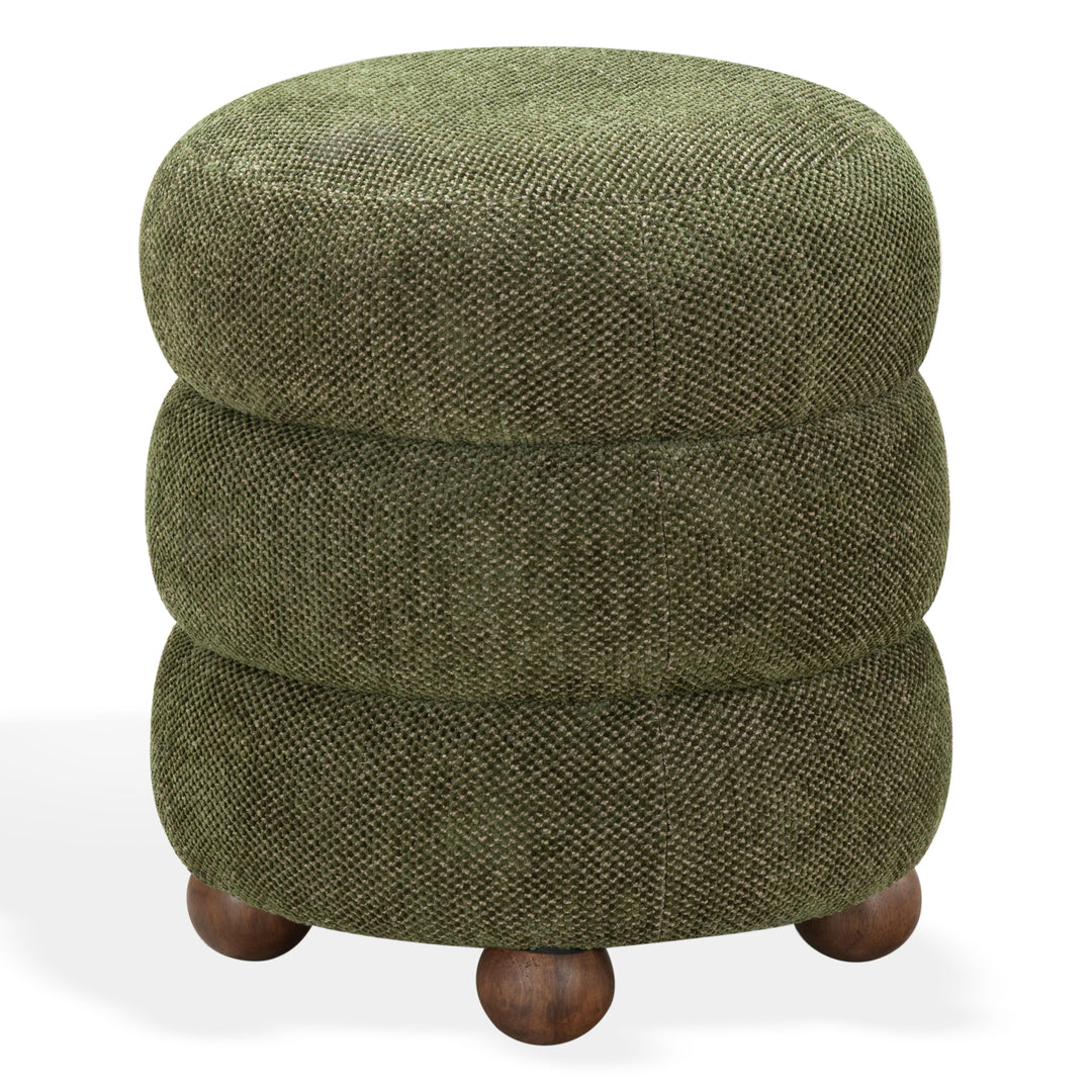 Cecelia Round Channel Tufted Ottoman