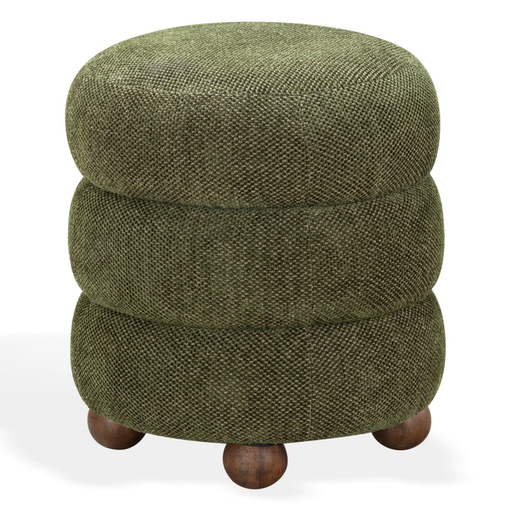 Cecelia Round Channel Tufted Ottoman