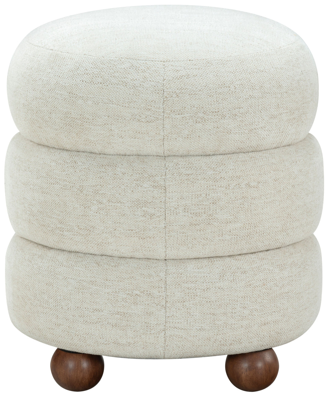 Cecelia Round Channel Tufted Ottoman