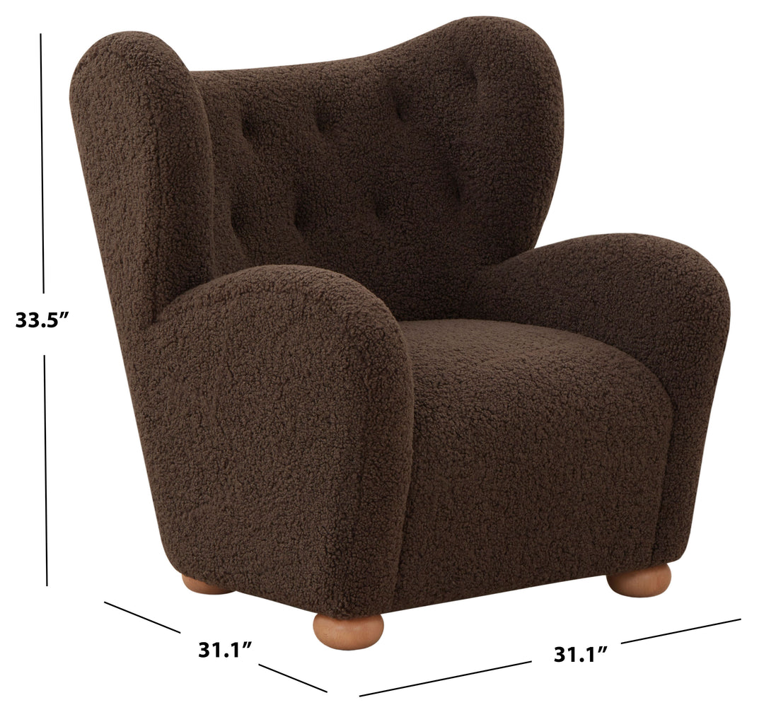 American Home Furniture | Safavieh Couture - GALLOWAY WINGBACK TEDDY ACCENT CHAIR 