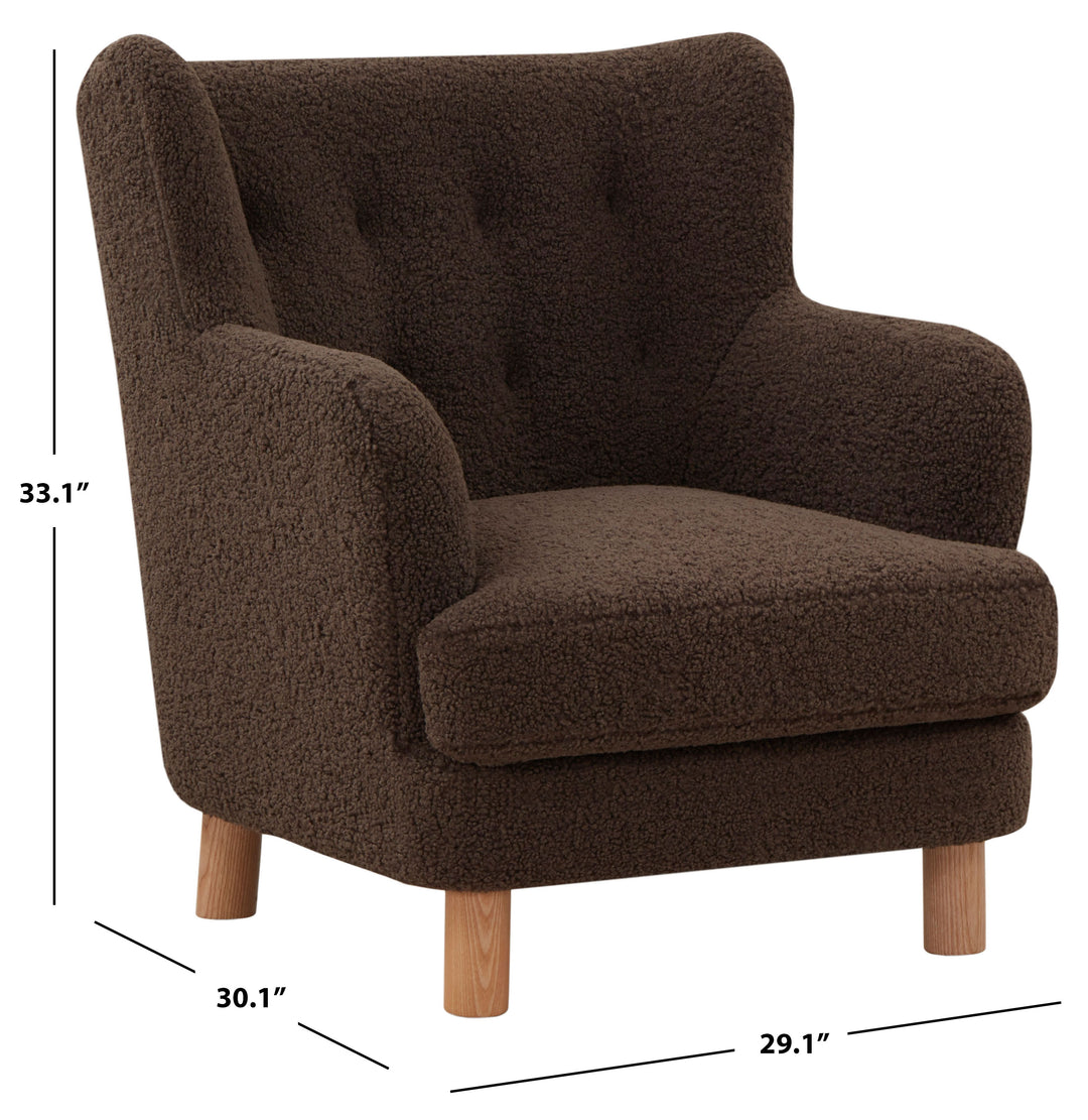 American Home Furniture | Safavieh Couture - RAINIER WINGBACK TEDDY ACCENT CHAIR 