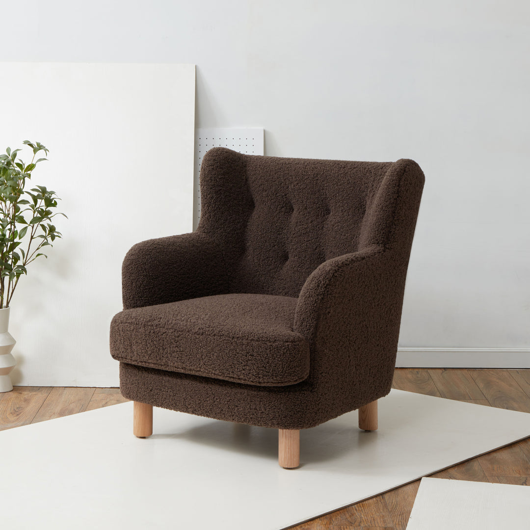 American Home Furniture | Safavieh Couture - RAINIER WINGBACK TEDDY ACCENT CHAIR 