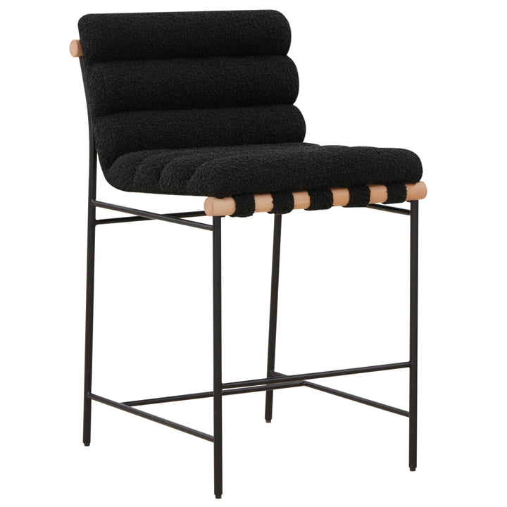 American Home Furniture | Safavieh Couture - MACIBELLA CHANNEL TUFTED BOUCLE COUNTER STOOL