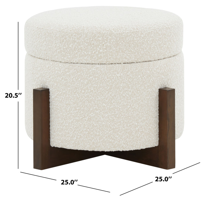 American Home Furniture | Safavieh Couture - Danylyn Boucle Storage Ottoman