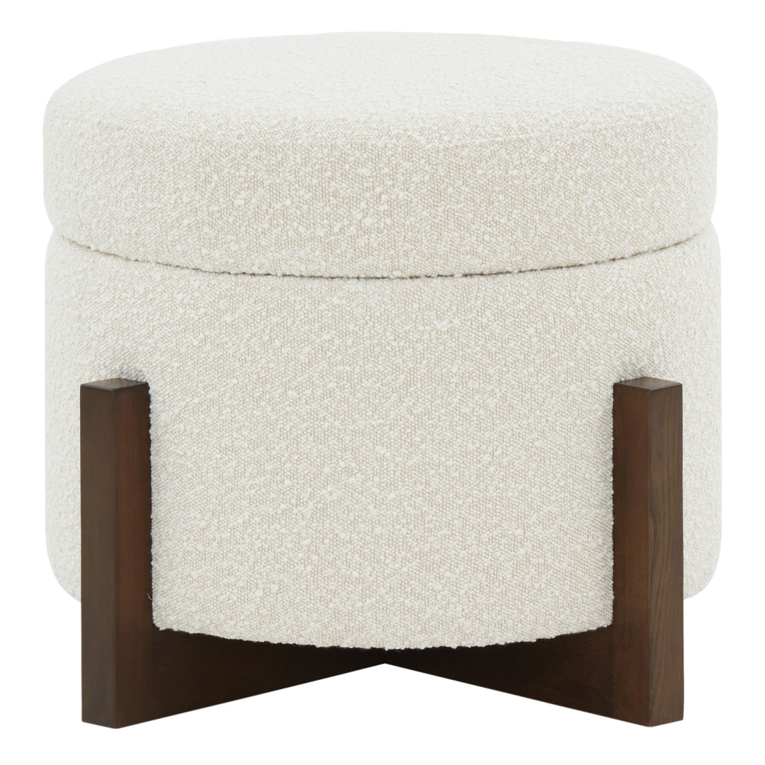 American Home Furniture | Safavieh Couture - Danylyn Boucle Storage Ottoman