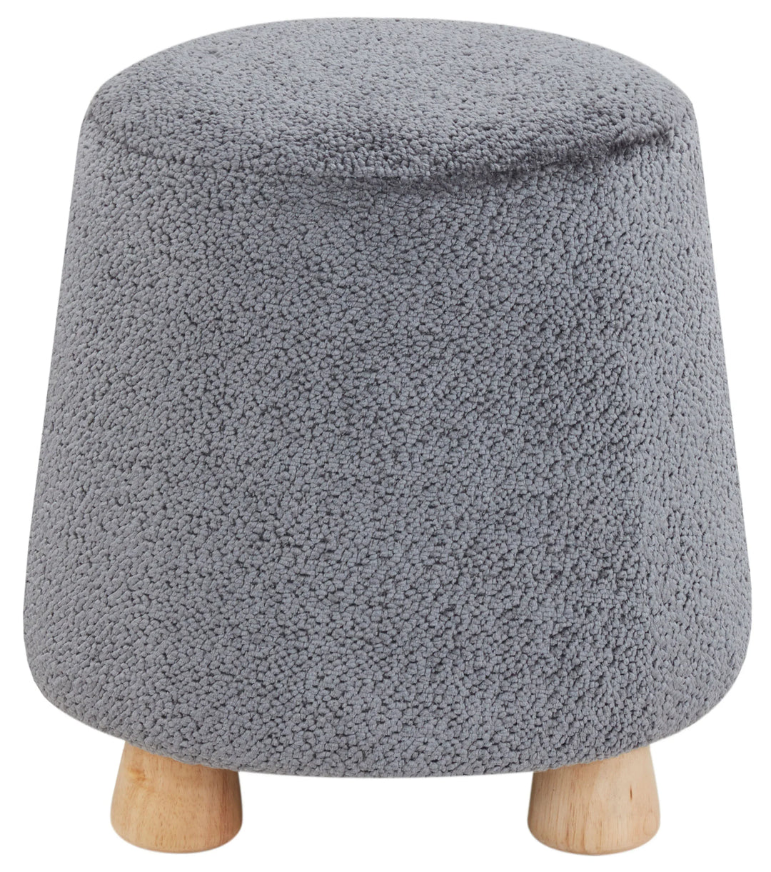 Denison Round Chenille Ottoman - AmericanHomeFurniture